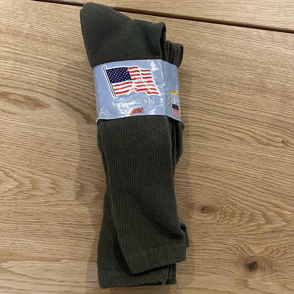X-static NWT Boot socks Men's Small 9-10‎ Green (1) Pack Of (3) Socks Military